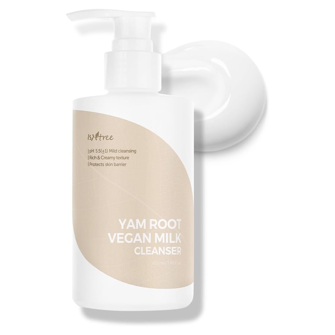 Isntree Yam Root Vegan Milk Cleanser – 220ml Gentle Hydrating Face Wash